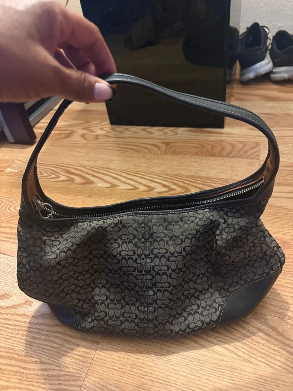 Coach Signature Hobo in Brown and Black - Picture 4 of 4